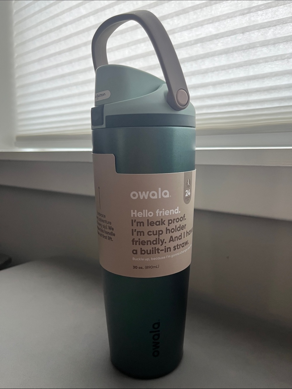 NEW Owala Sway FreeSip 30oz Bottle - Wintergreen - minor flaws